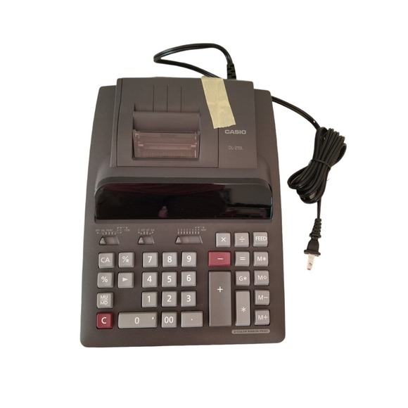 Casio Calculator DL-210L GYB 2‎ Color Ribbon Printing Heavy Duty 12 Digit - Picture 3 of 7